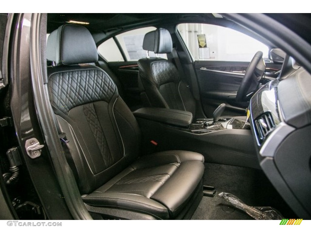 Black Interior 2018 BMW 5 Series M550i xDrive Sedan Photo #121371510