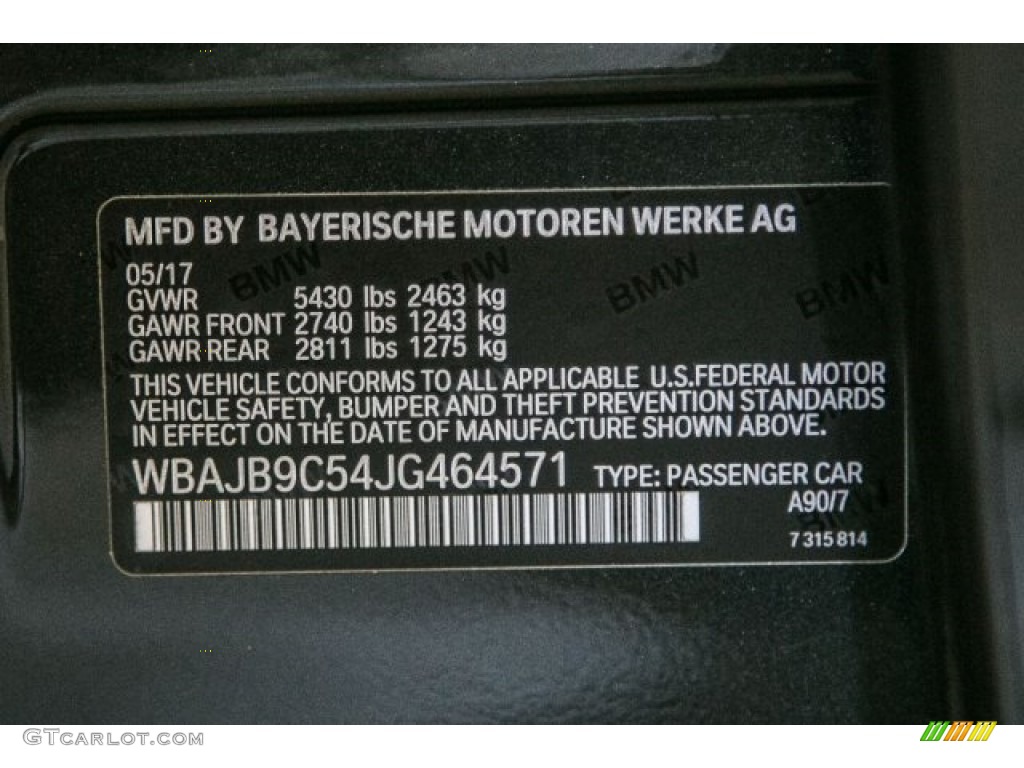 2018 5 Series M550i xDrive Sedan - Dark Graphite Metallic / Black photo #11