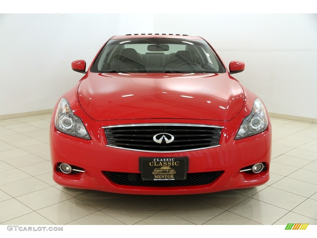 2013 G 37 x AWD Coupe - Vibrant Red / Graphite photo #2