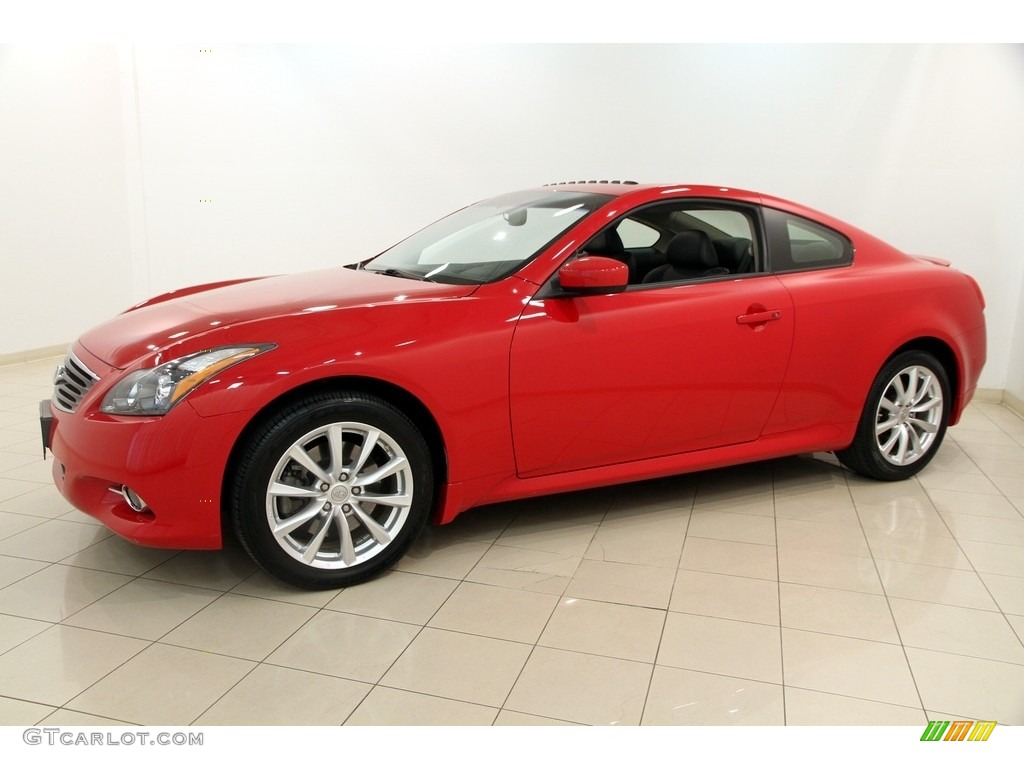 2013 G 37 x AWD Coupe - Vibrant Red / Graphite photo #3