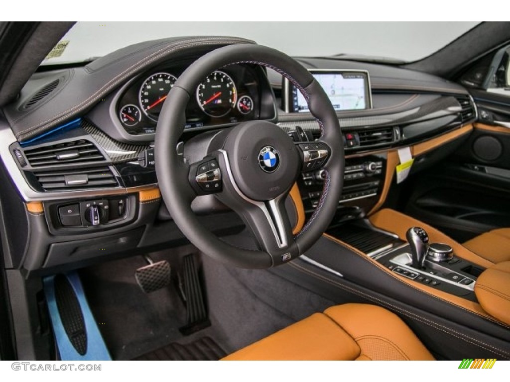 2017 BMW X6 M Standard X6 M Model Aragon Brown Dashboard Photo #121376342
