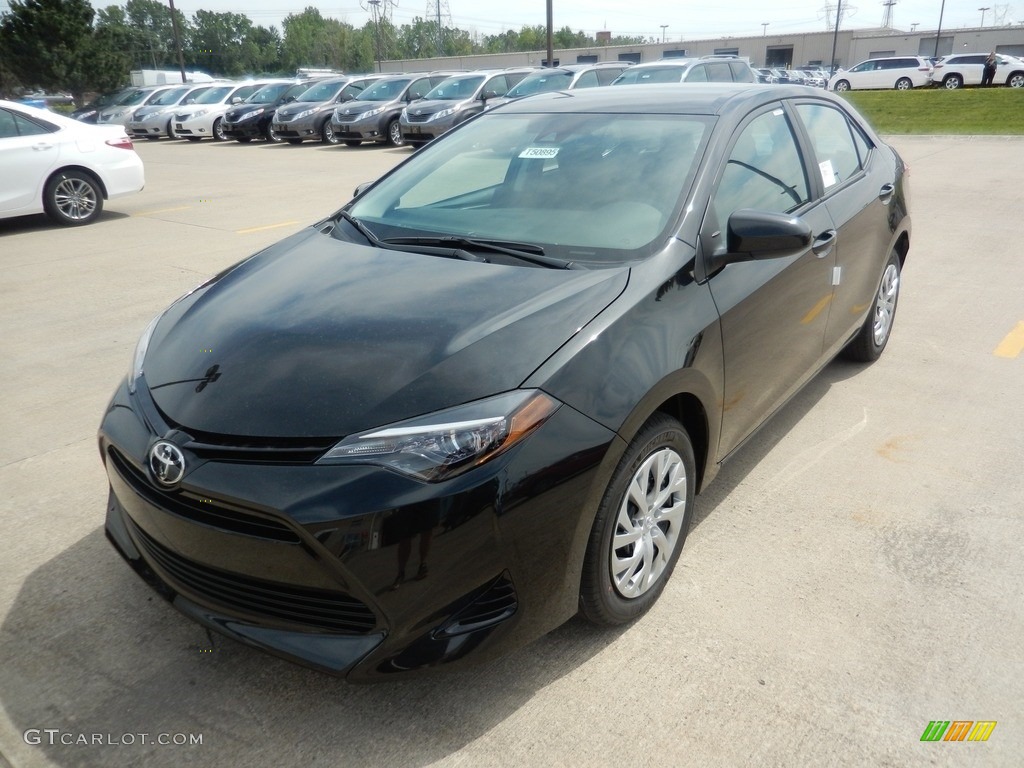 2017 Corolla LE - Black Sand Pearl / Black photo #1