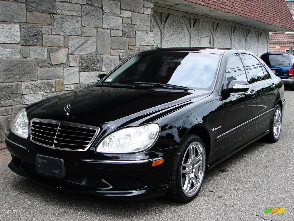 2003 S 55 AMG Sedan - Black / Charcoal photo #1