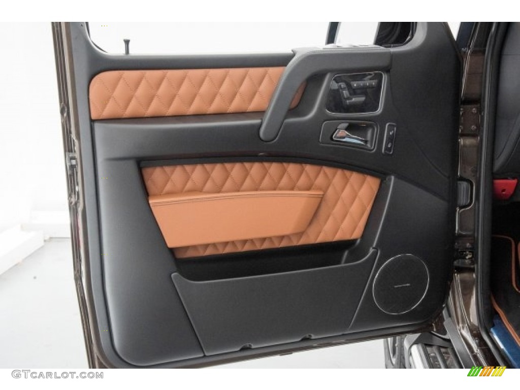 2017 Mercedes-Benz G 63 AMG Black/Saddle Brown Door Panel Photo #121387886