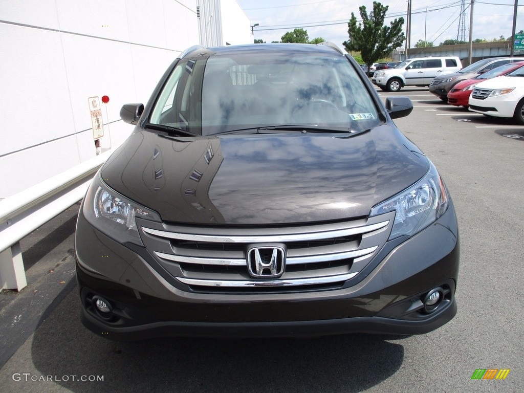 2013 CR-V EX-L AWD - Kona Coffee Metallic / Black photo #8