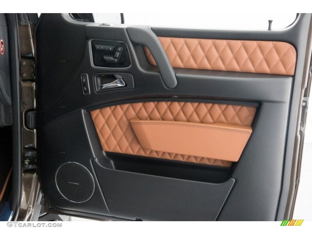 2017 Mercedes-Benz G 63 AMG Black/Saddle Brown Door Panel Photo #121387976