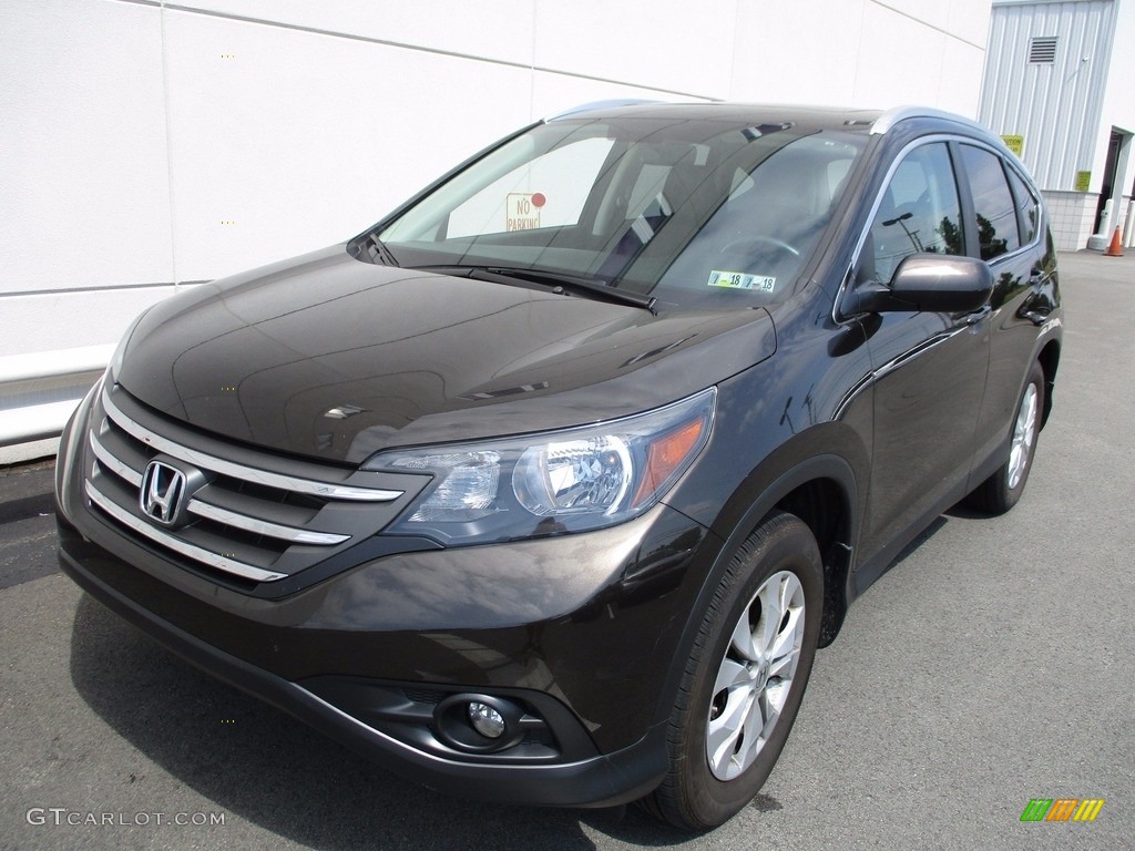2013 CR-V EX-L AWD - Kona Coffee Metallic / Black photo #9