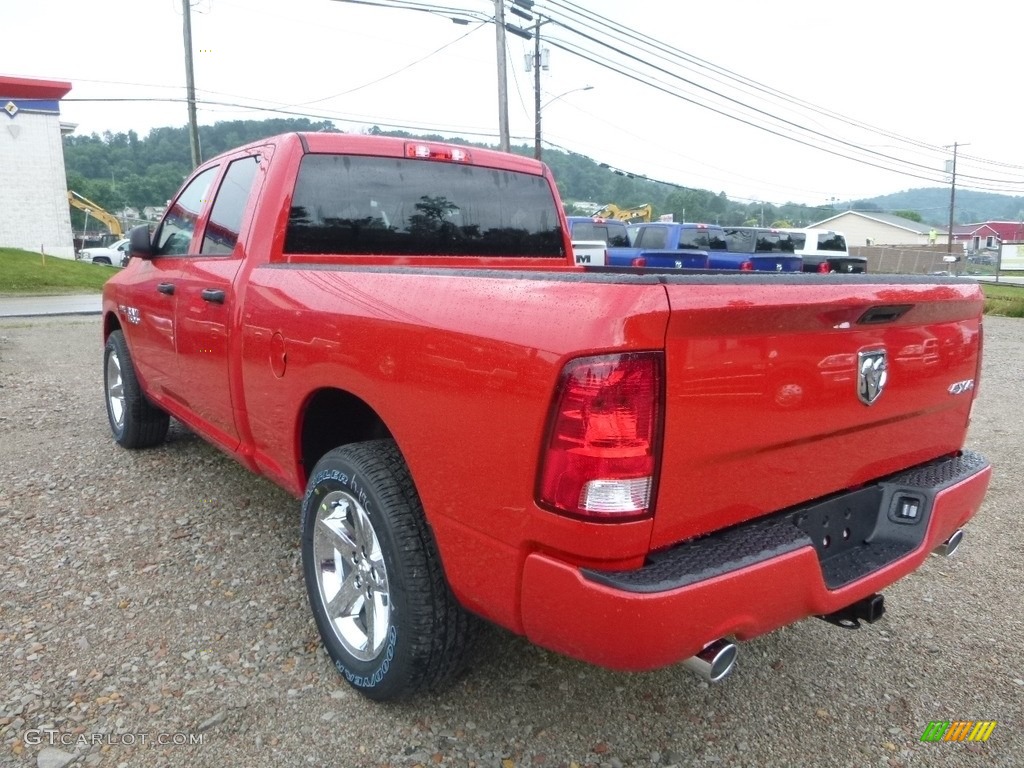 2017 1500 Express Quad Cab 4x4 - Flame Red / Black/Diesel Gray photo #3