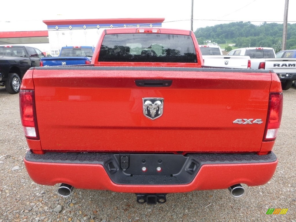 2017 1500 Express Quad Cab 4x4 - Flame Red / Black/Diesel Gray photo #4