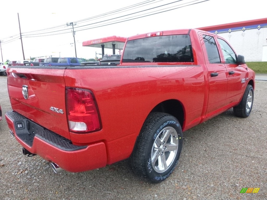 2017 1500 Express Quad Cab 4x4 - Flame Red / Black/Diesel Gray photo #5