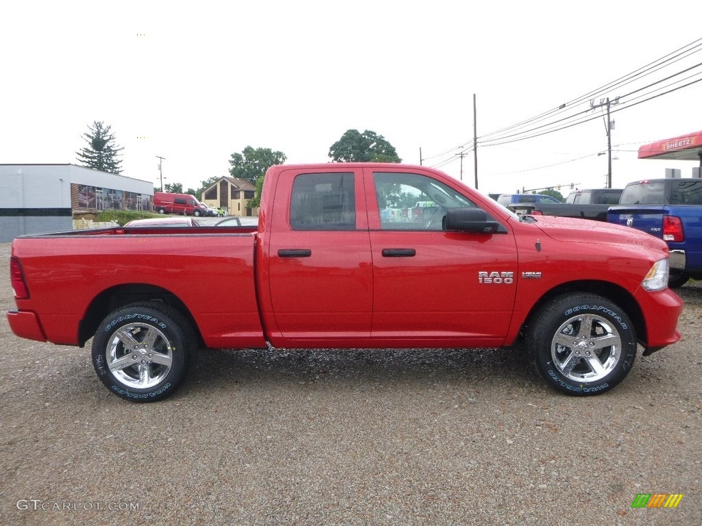 2017 1500 Express Quad Cab 4x4 - Flame Red / Black/Diesel Gray photo #6