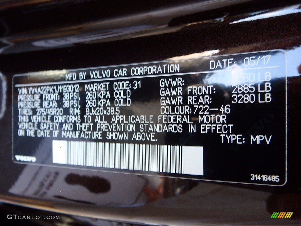 2018 XC90 T6 AWD Momentum - Twilight Bronze Metallic / Blonde photo #11
