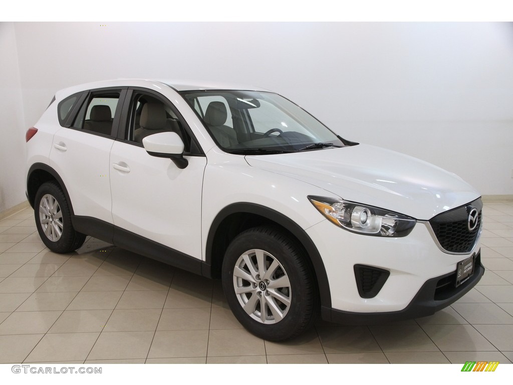 2014 CX-5 Sport - Crystal White Pearl Mica / Sand photo #1