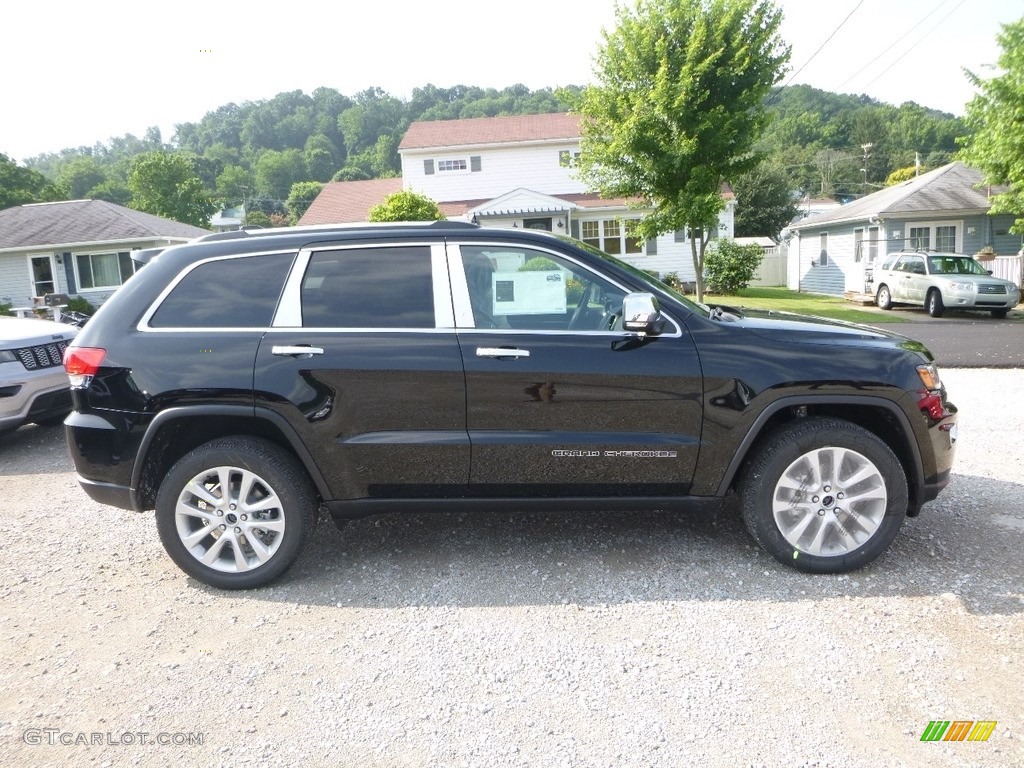 2017 Grand Cherokee Limited 4x4 - Diamond Black Crystal Pearl / Black photo #6