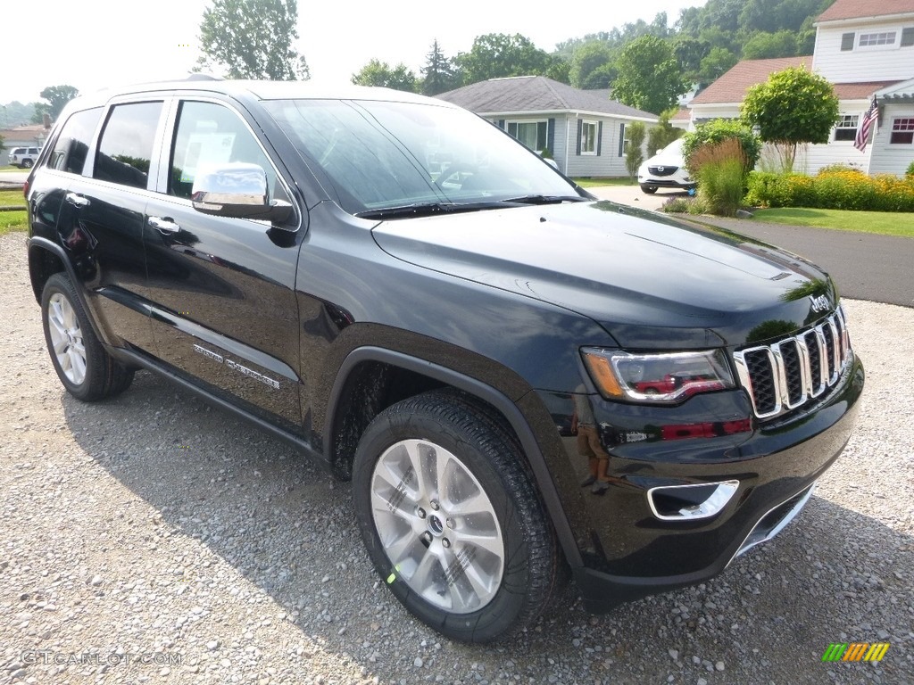 2017 Grand Cherokee Limited 4x4 - Diamond Black Crystal Pearl / Black photo #7