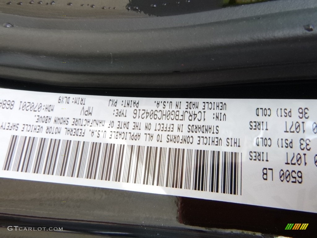 2017 Grand Cherokee Limited 4x4 - Diamond Black Crystal Pearl / Black photo #13