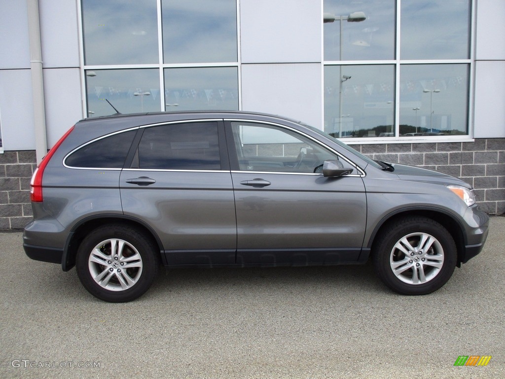 2010 CR-V EX-L AWD - Polished Metal Metallic / Black photo #2