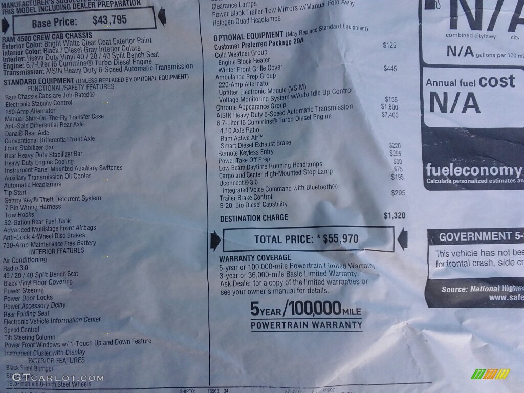 2017 4500 Tradesman Crew Cab 4x4 Utility Truck - Bright White / Black/Diesel Gray photo #22