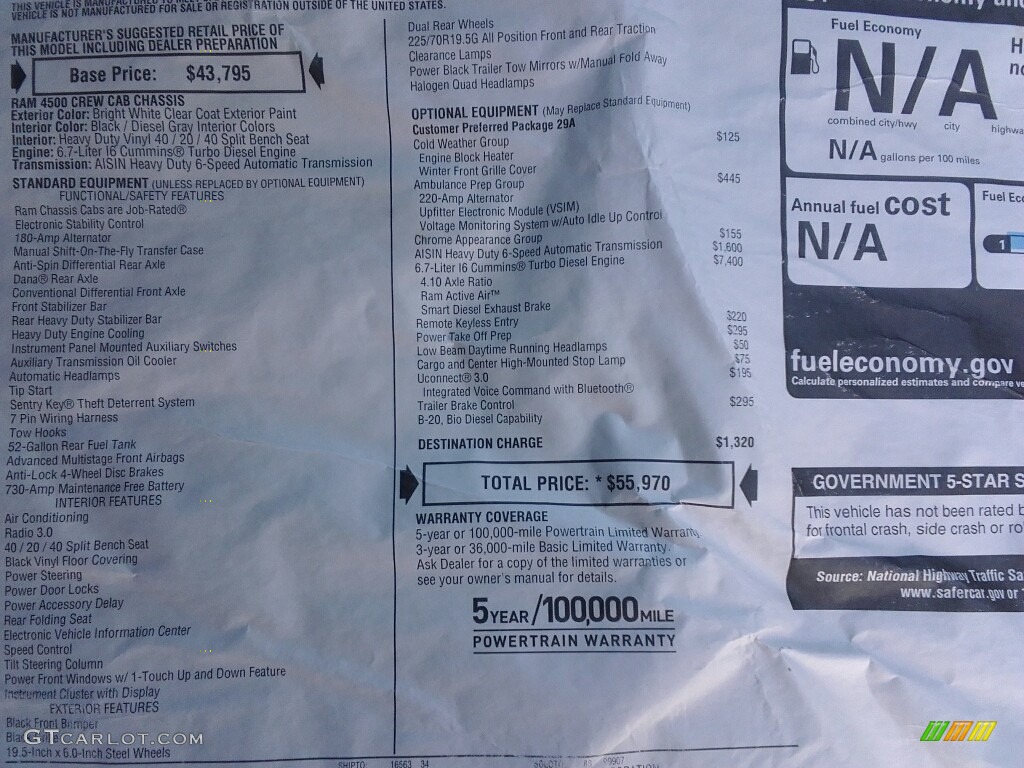 2017 4500 Tradesman Crew Cab 4x4 Utility Truck - Bright White / Black/Diesel Gray photo #23