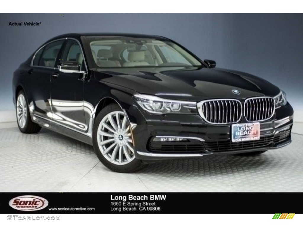 2018 7 Series 740i Sedan - Black Sapphire Metallic / Canberra Beige photo #1