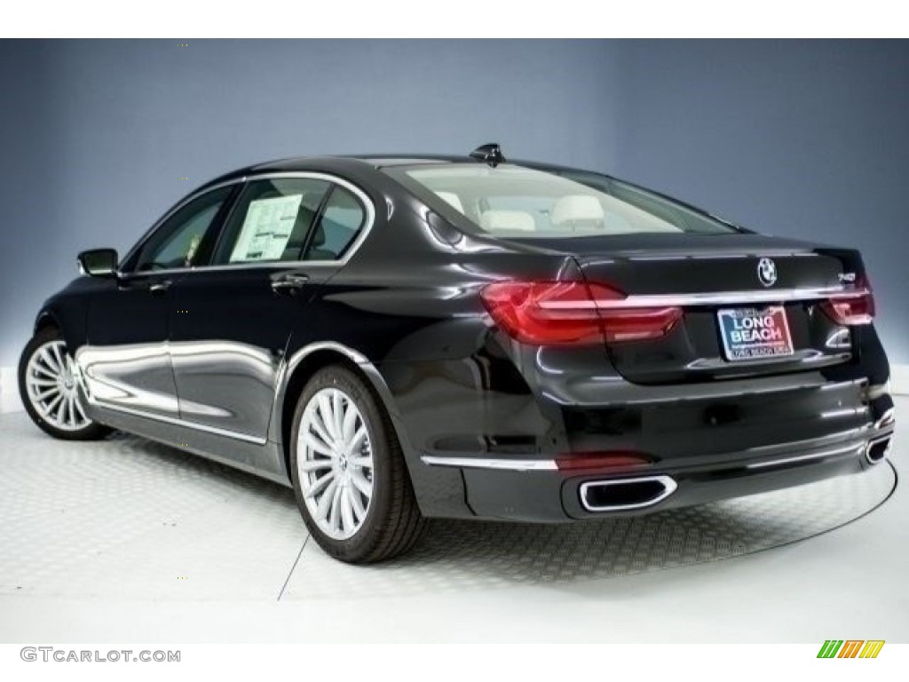 2018 7 Series 740i Sedan - Black Sapphire Metallic / Canberra Beige photo #3