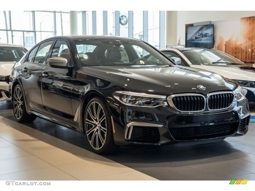 Black Sapphire Metallic 2018 BMW 5 Series M550i xDrive Sedan Exterior Photo #121401170