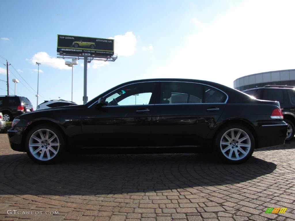 2006 7 Series 750Li Sedan - Black Sapphire Metallic / Black/Cream Beige photo #2