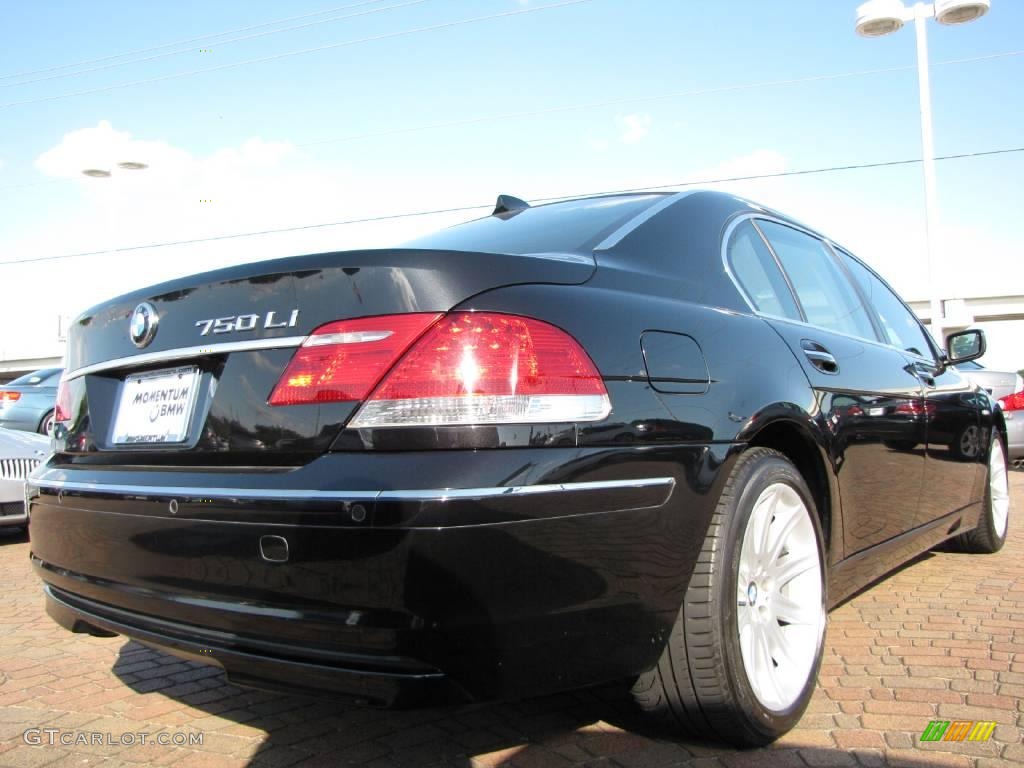 2006 7 Series 750Li Sedan - Black Sapphire Metallic / Black/Cream Beige photo #5