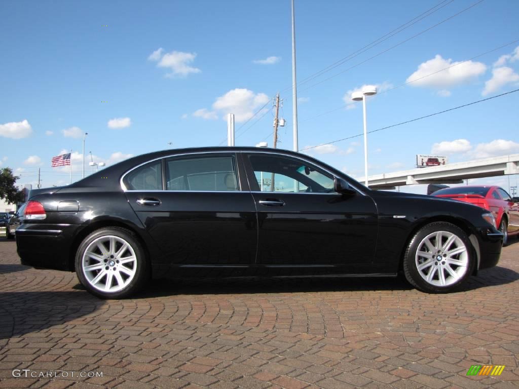 2006 7 Series 750Li Sedan - Black Sapphire Metallic / Black/Cream Beige photo #6