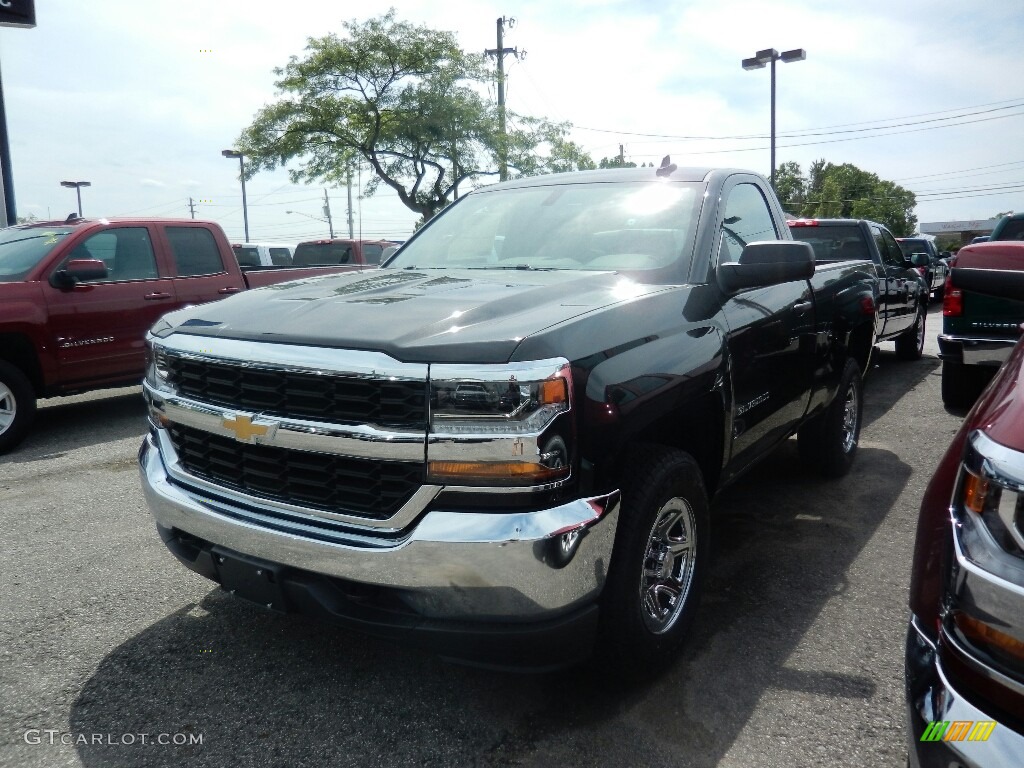 2017 Silverado 1500 WT Regular Cab 4x4 - Black / Dark Ash/Jet Black photo #1