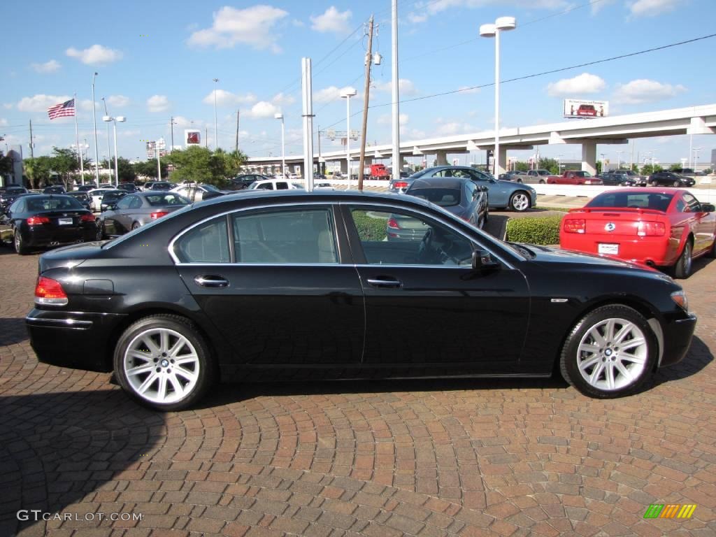 2006 7 Series 750Li Sedan - Black Sapphire Metallic / Black/Cream Beige photo #14