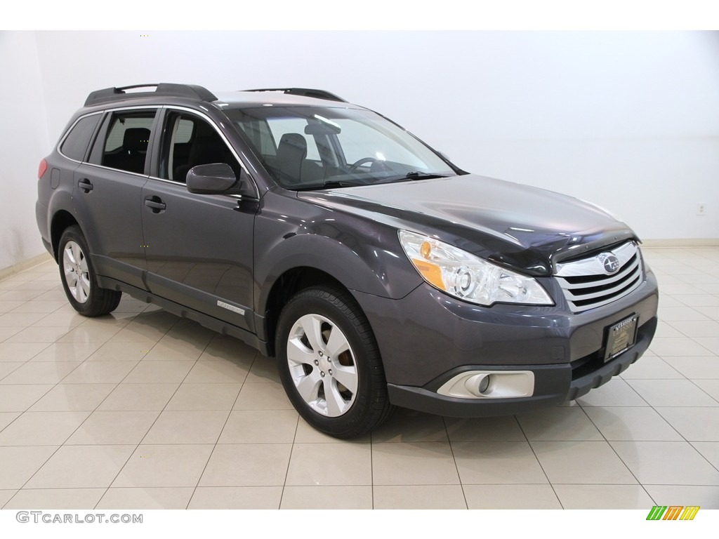 2011 Outback 2.5i Premium Wagon - Graphite Gray Metallic / Off Black photo #1