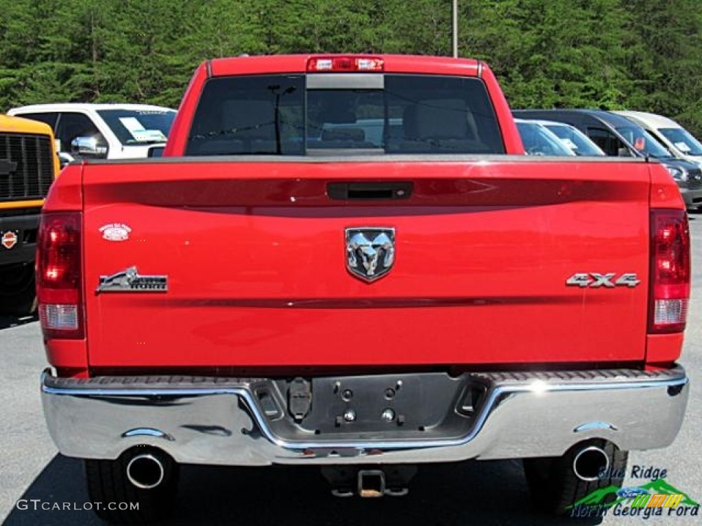 2014 1500 Big Horn Quad Cab 4x4 - Flame Red / Black/Diesel Gray photo #4