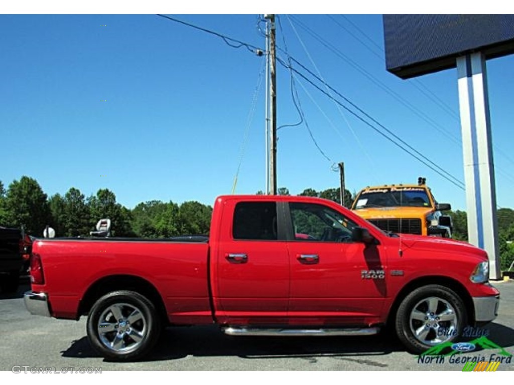 2014 1500 Big Horn Quad Cab 4x4 - Flame Red / Black/Diesel Gray photo #6