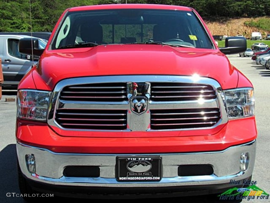 2014 1500 Big Horn Quad Cab 4x4 - Flame Red / Black/Diesel Gray photo #8