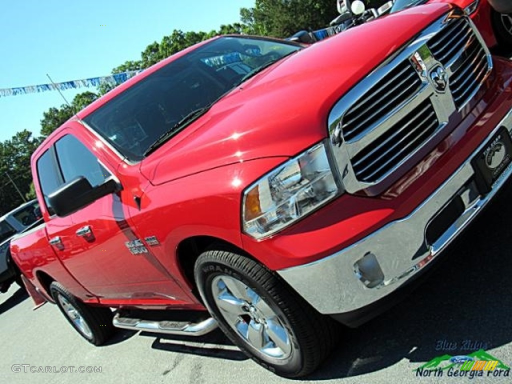 2014 1500 Big Horn Quad Cab 4x4 - Flame Red / Black/Diesel Gray photo #34