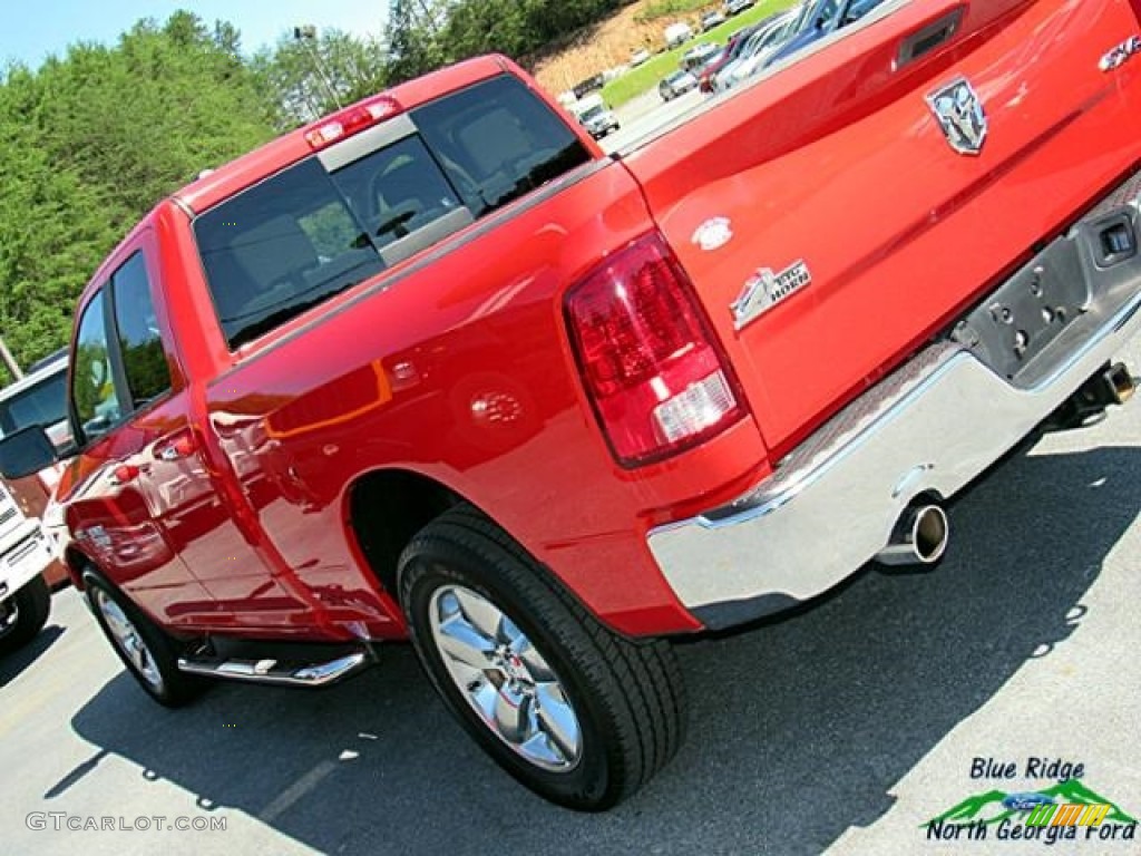 2014 1500 Big Horn Quad Cab 4x4 - Flame Red / Black/Diesel Gray photo #36