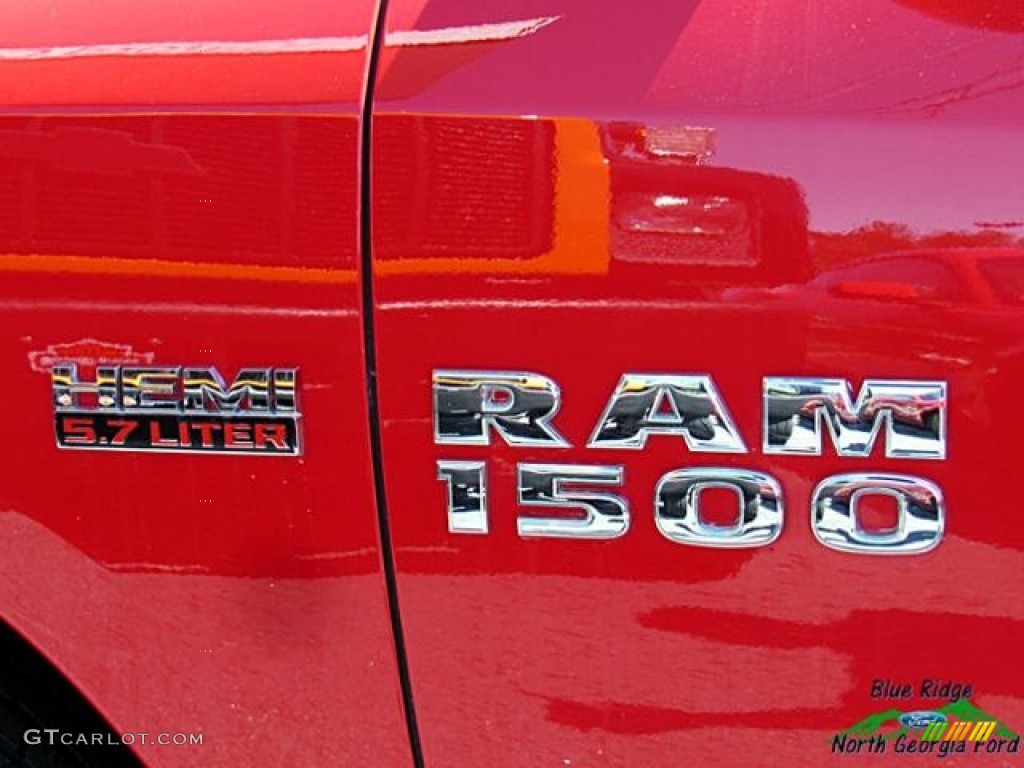 2014 1500 Big Horn Quad Cab 4x4 - Flame Red / Black/Diesel Gray photo #38
