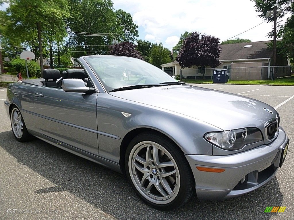 2004 3 Series 330i Convertible - Silver Grey Metallic / Black photo #16