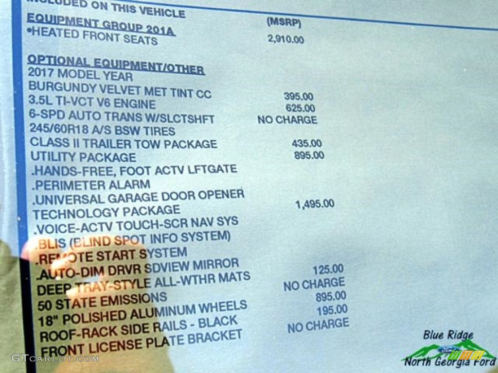 2017 Edge SEL - Burgundy Velvet Metallic / Dune photo #25