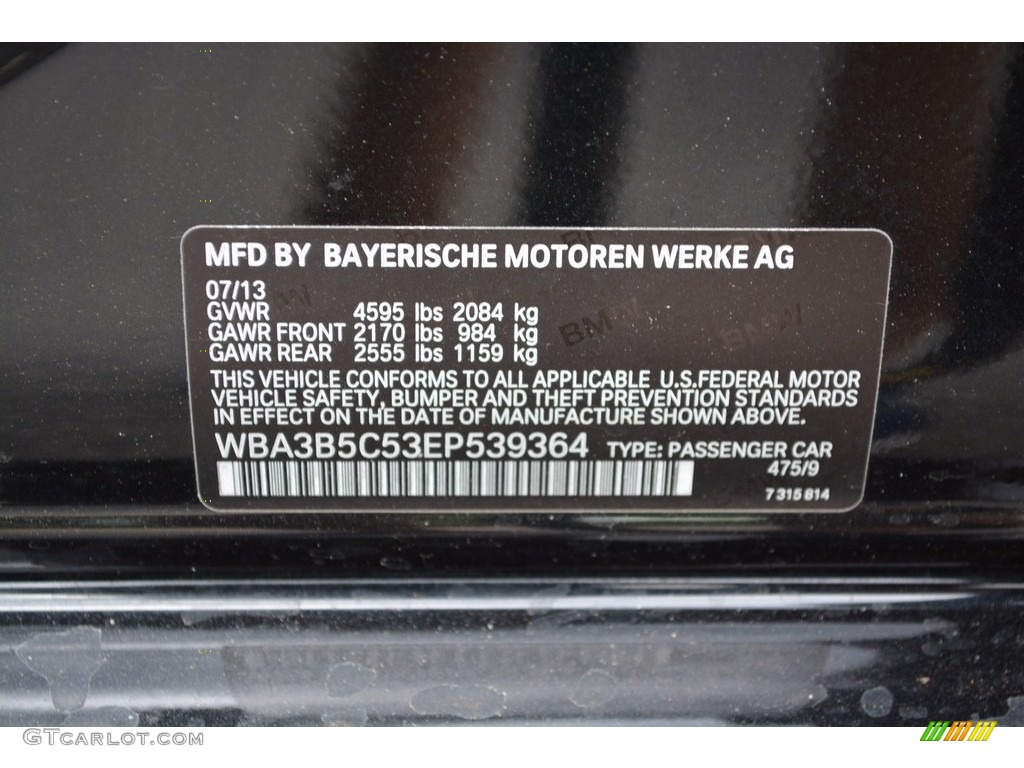 2014 3 Series 328i xDrive Sedan - Black Sapphire Metallic / Black photo #30
