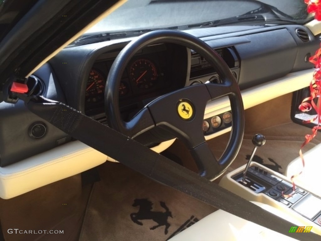 1992 Ferrari 512 TR Standard 512 TR Model Beige Steering Wheel Photo #121407727