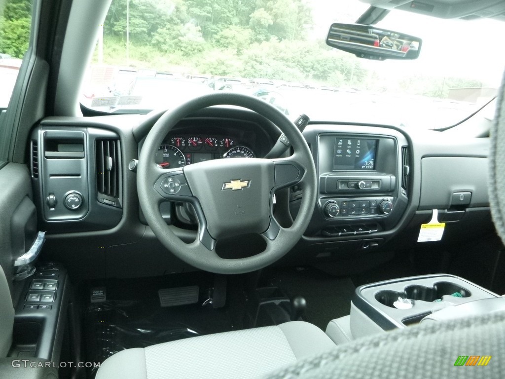 2017 Silverado 1500 Custom Double Cab 4x4 - Silver Ice Metallic / Dark Ash/Jet Black photo #14