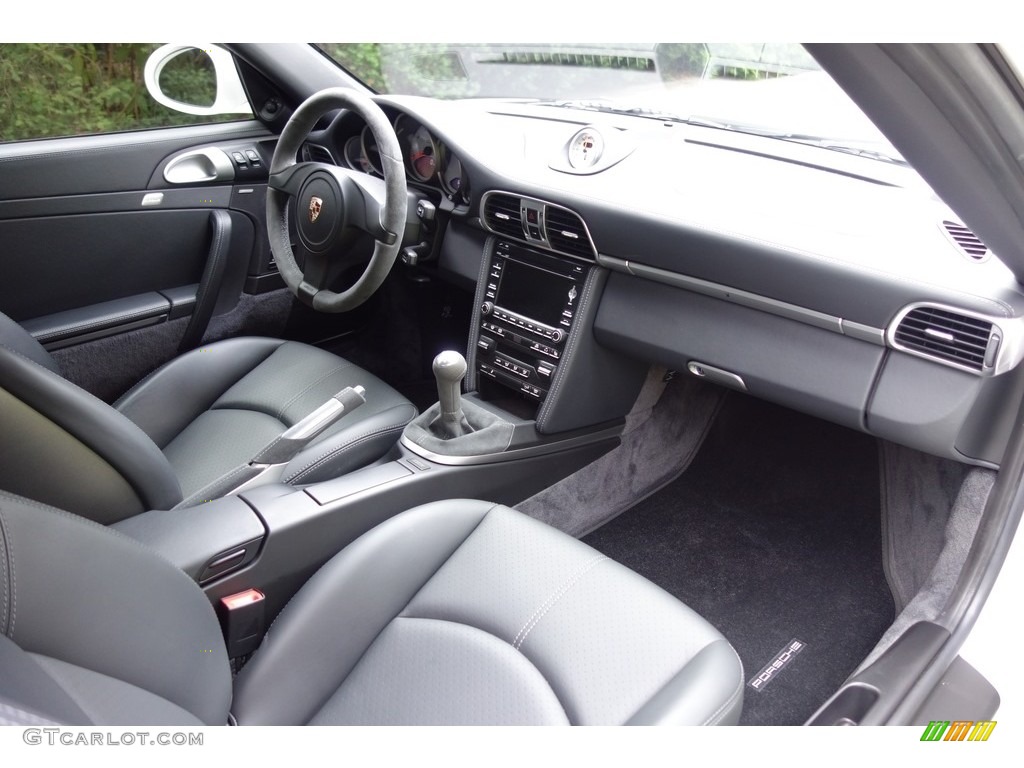 2011 Porsche 911 Turbo Coupe Black/Stone Grey Dashboard Photo #121415492