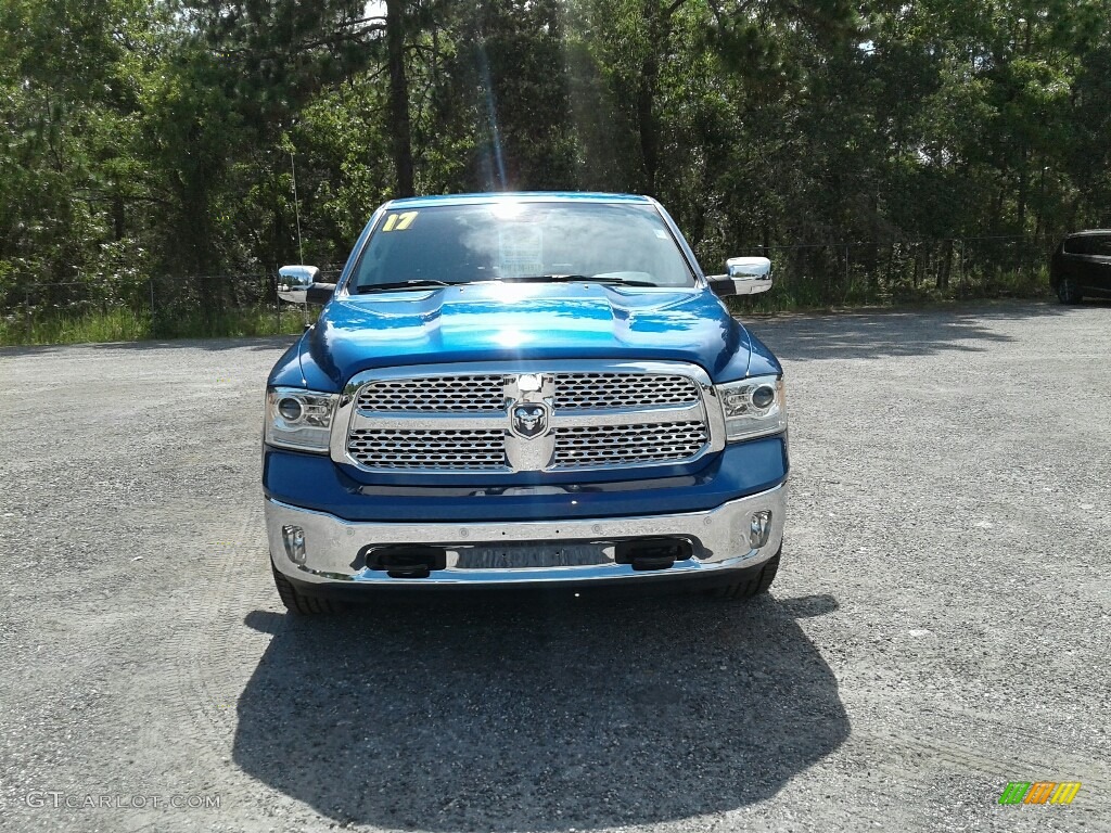 2017 1500 Laramie Crew Cab - Blue Streak Pearl / Black photo #8