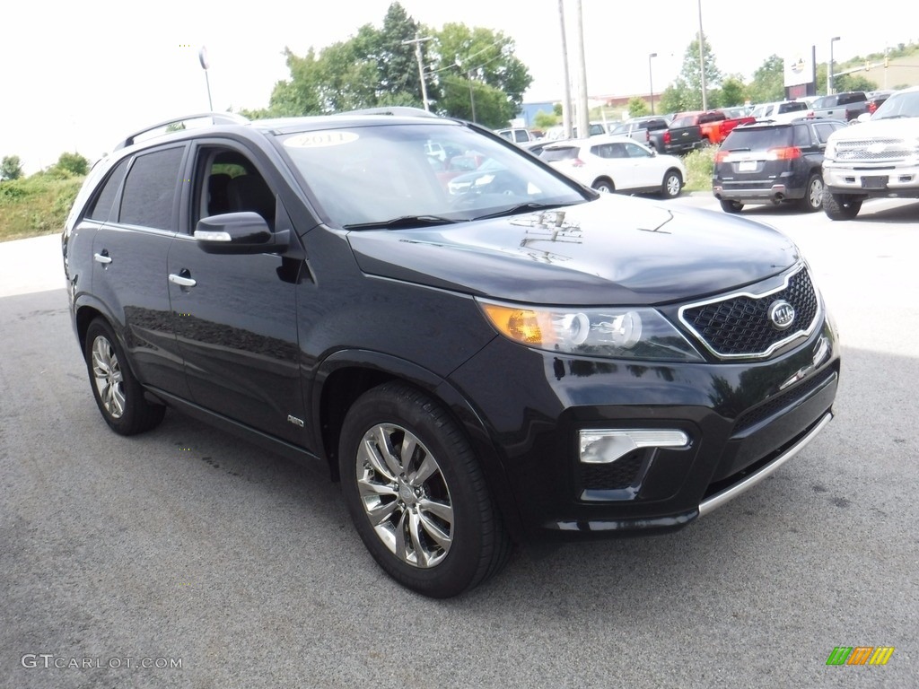 2011 Sorento SX V6 AWD - Ebony Black / Black photo #7