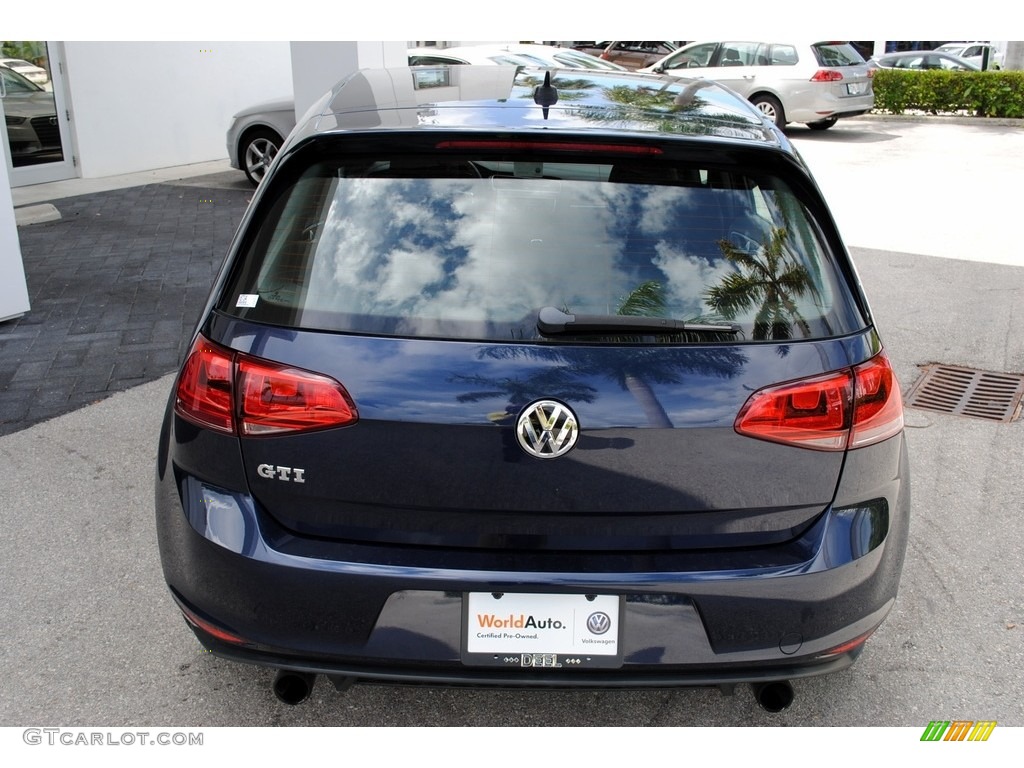 2015 Golf GTI 4-Door 2.0T S - Night Blue Metallic / Titan Black Leather photo #8