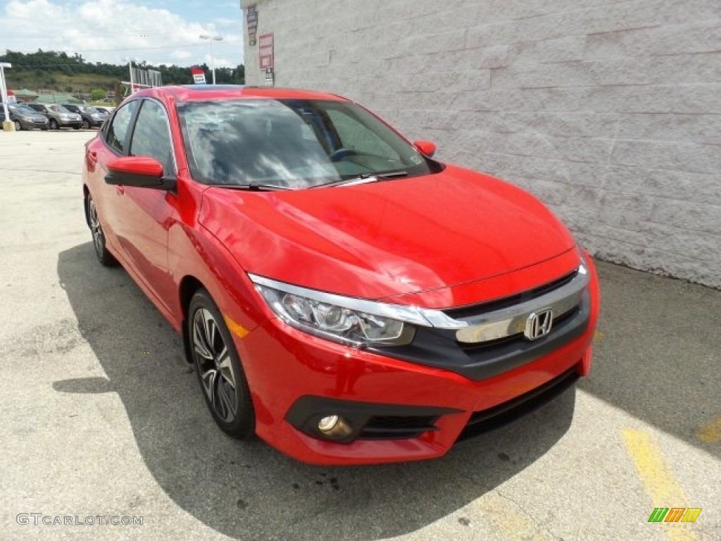 2017 Civic EX-L Sedan - Rallye Red / Black photo #1