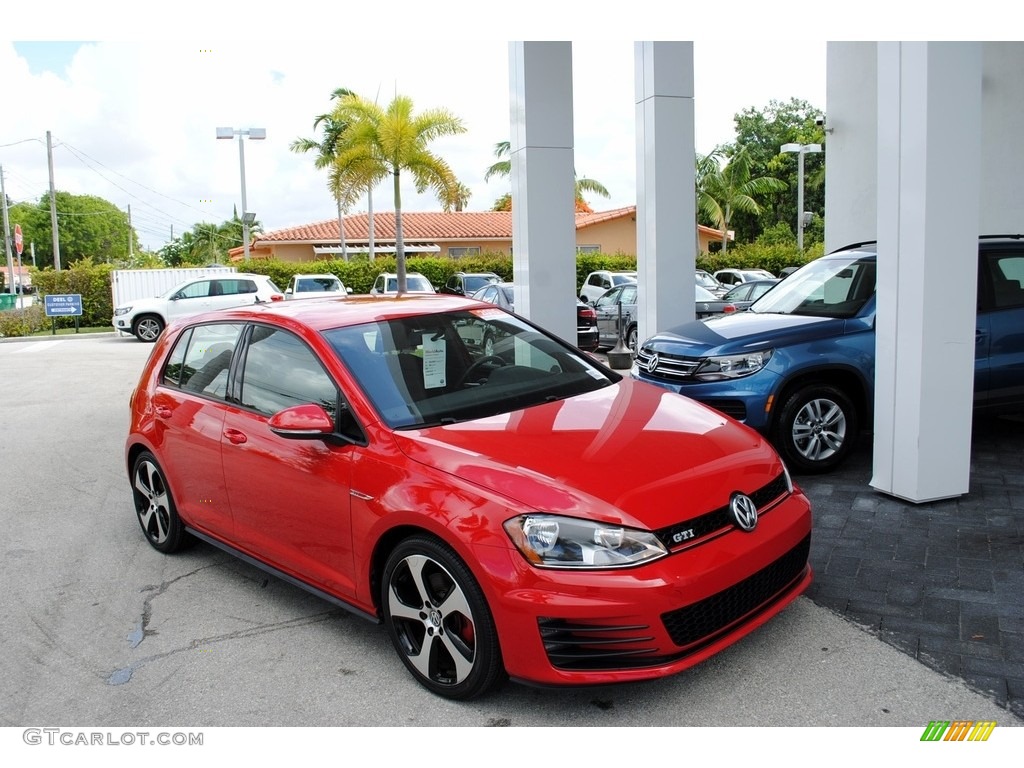 2015 Golf GTI 4-Door 2.0T S - Tornado Red / Titan Black Leather photo #1