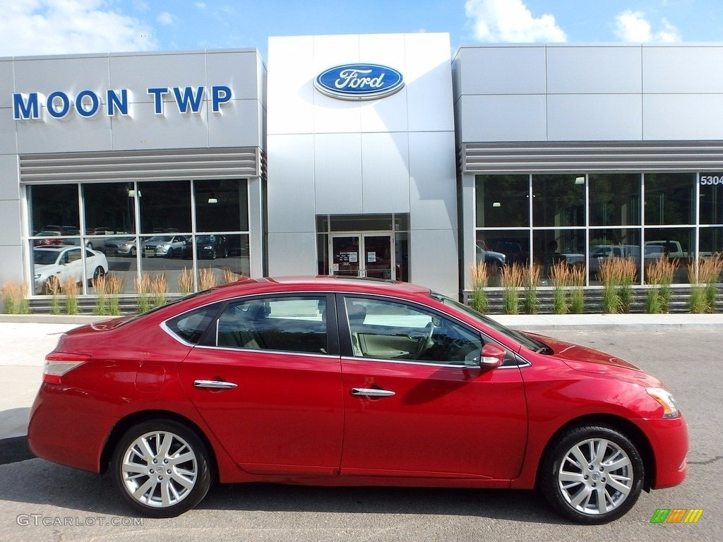 2014 Sentra SR - Red Brick / Charcoal photo #1